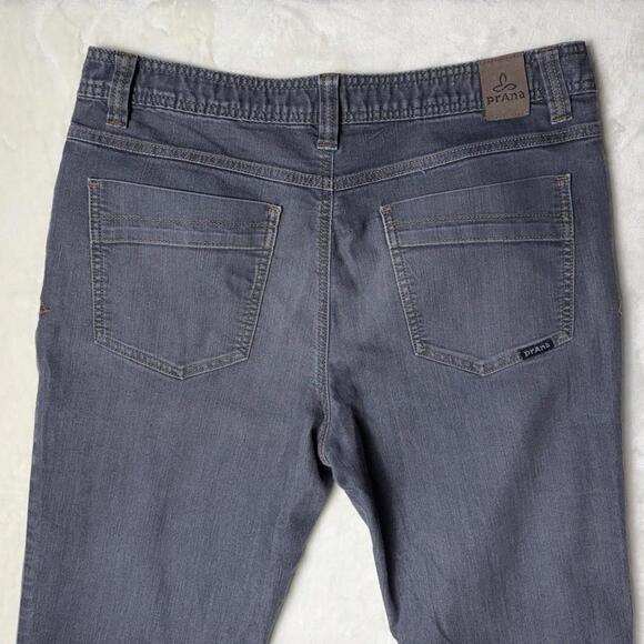 prAna Slim Fit Straight Leg Denim Bridger Jean Gray Hiking Men’s Size 34W x 34L - Picture 9 of 9